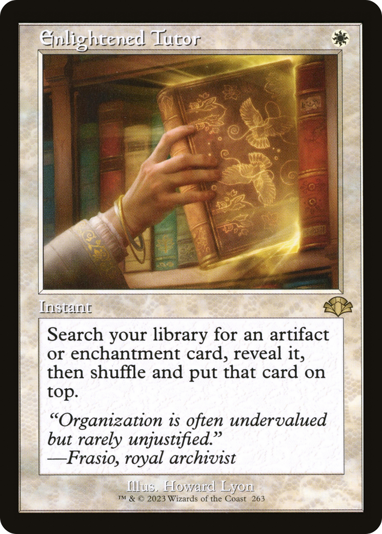 Enlightened Tutor (DMR-263) - Dominaria Remastered - Premium MTG Single from Wizards of the Coast - Just $21.26! Shop now at Game Crave Tournament Store
