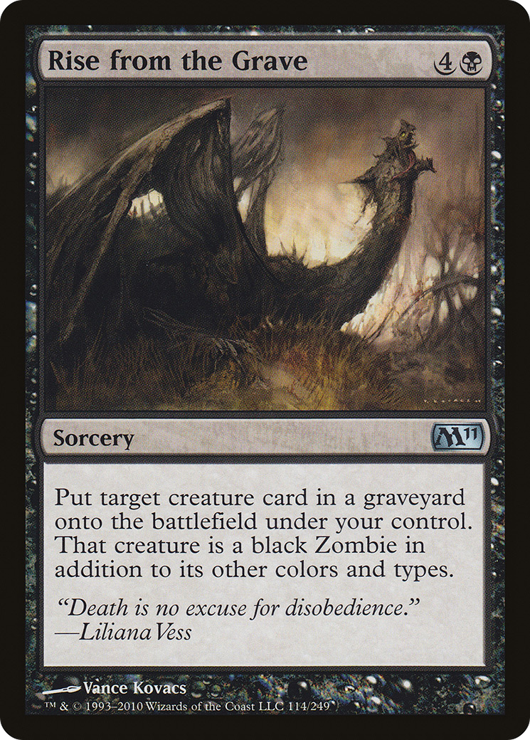 Rise from the Grave (M11-114) - Magic 2011 Foil - Premium MTG Single from Wizards of the Coast - Just $0.28! Shop now at Game Crave Tournament Store