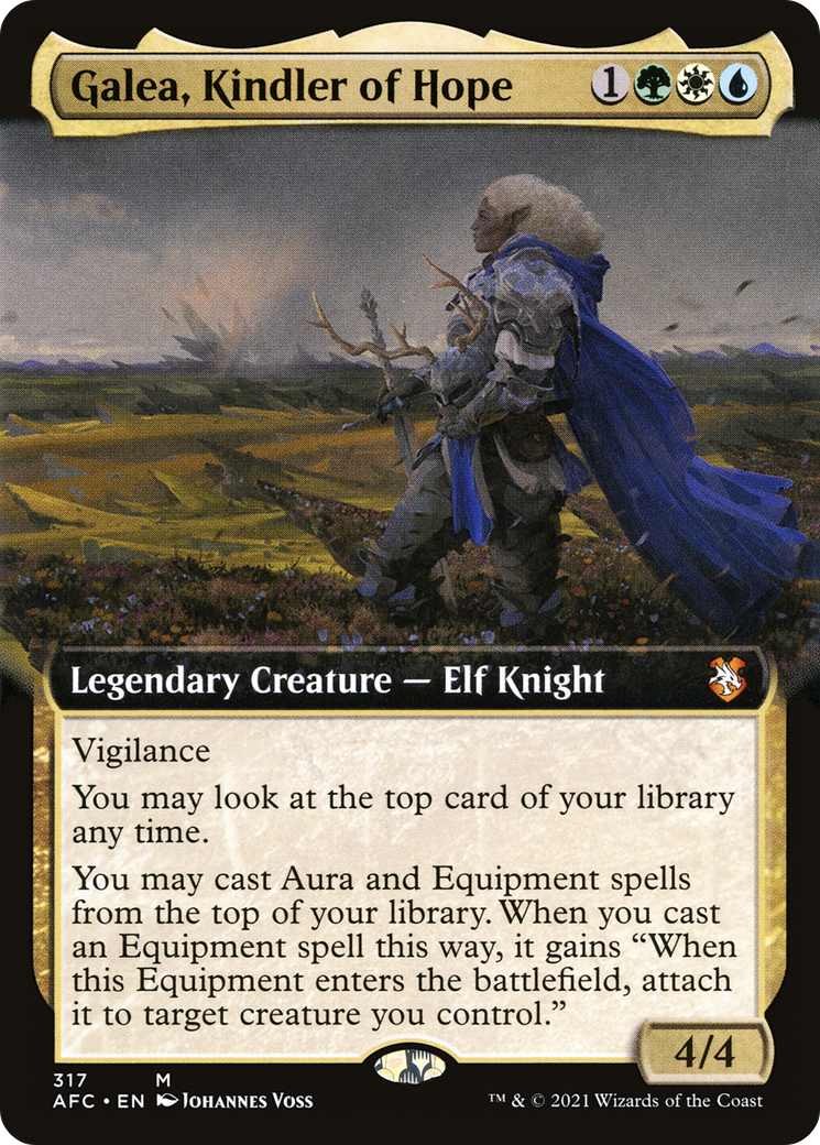 Galea, Kindler of Hope (AFC-317) - Forgotten Realms Commander: (Extended Art) - Premium MTG Single from Wizards of the Coast - Just $0.63! Shop now at Game Crave Tournament Store