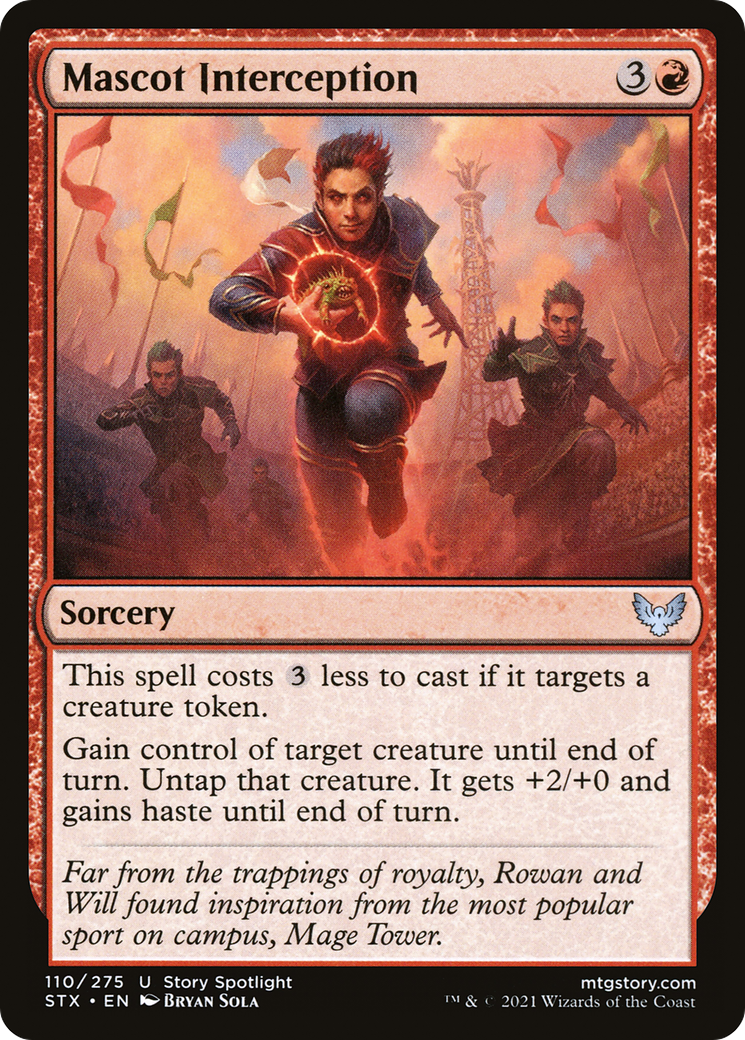 Mascot Interception (STX-110) - Strixhaven: School of Mages Foil - Premium MTG Single from Wizards of the Coast - Just $0.25! Shop now at Game Crave Tournament Store