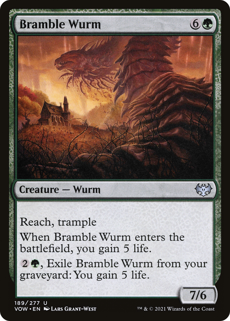 Bramble Wurm (VOW-189) - Innistrad: Crimson Vow - Premium MTG Single from Wizards of the Coast - Just $0.08! Shop now at Game Crave Tournament Store