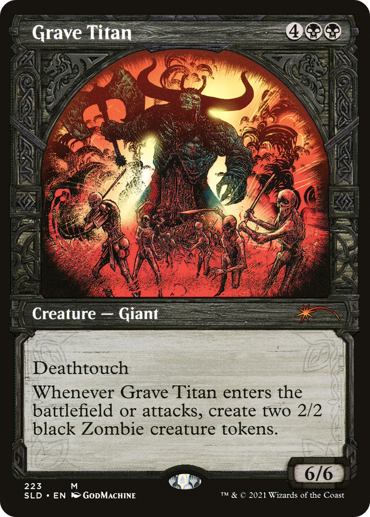 Grave Titan (SLD-223) - Secret Lair Drop: (Showcase) Foil - Premium MTG Single from Wizards of the Coast - Just $3.30! Shop now at Game Crave Tournament Store