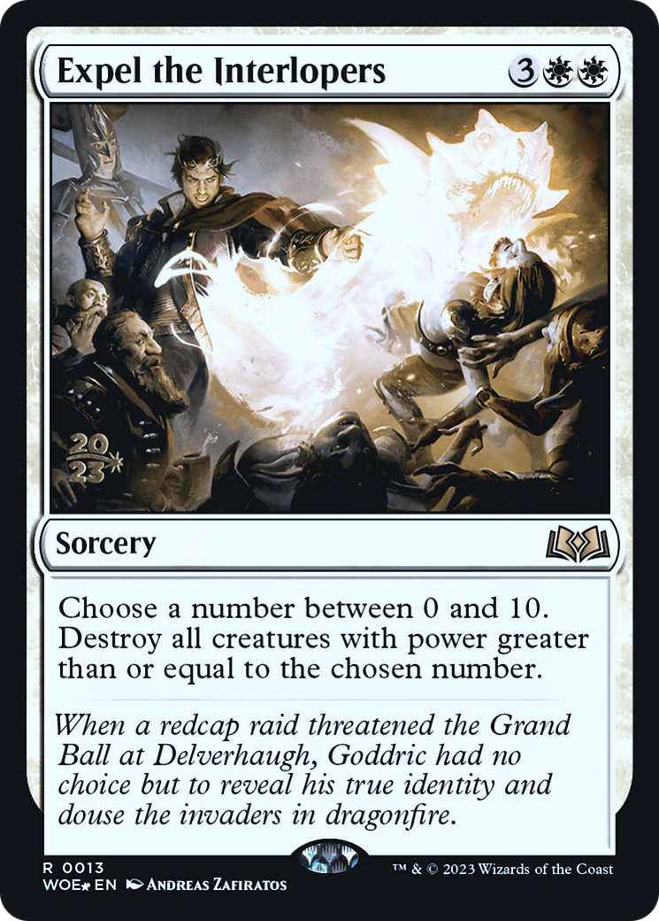 Expel the Interlopers (PWOE-13S) - Wilds of Eldraine Promos Foil - Premium MTG Single from Wizards of the Coast - Just $0.73! Shop now at Game Crave Tournament Store