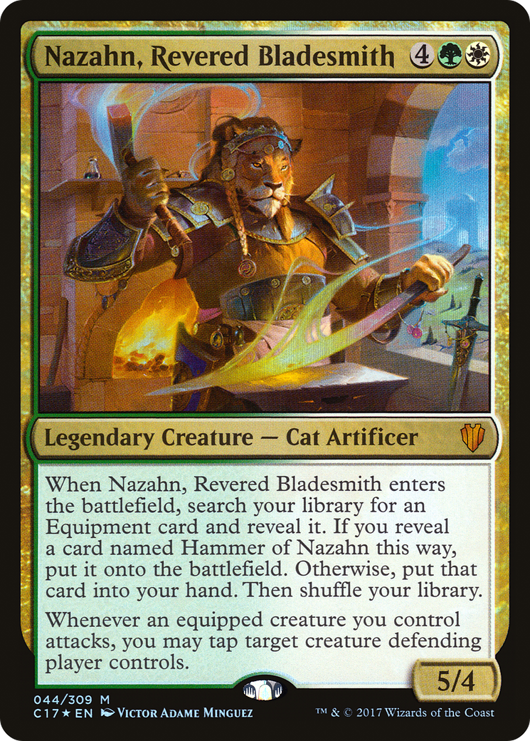 Nazahn, Revered Bladesmith (C17-044) - Commander 2017 Foil - Premium MTG Single from Wizards of the Coast - Just $0.35! Shop now at Game Crave Tournament Store