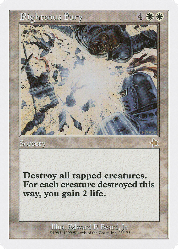 Righteous Fury (S99-023) - Starter 1999 - Premium MTG Single from Wizards of the Coast - Just $7.37! Shop now at Game Crave Tournament Store