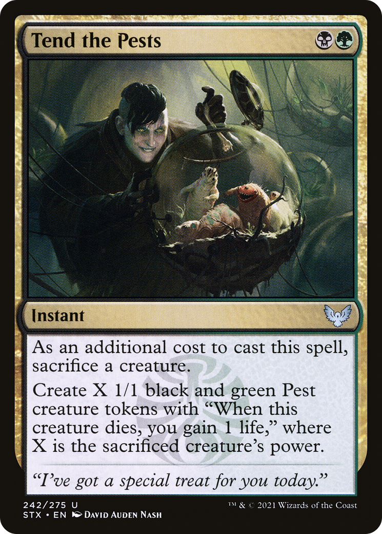 Tend the Pests (STX-242) - Strixhaven: School of Mages Foil - Premium MTG Single from Wizards of the Coast - Just $0.26! Shop now at Game Crave Tournament Store
