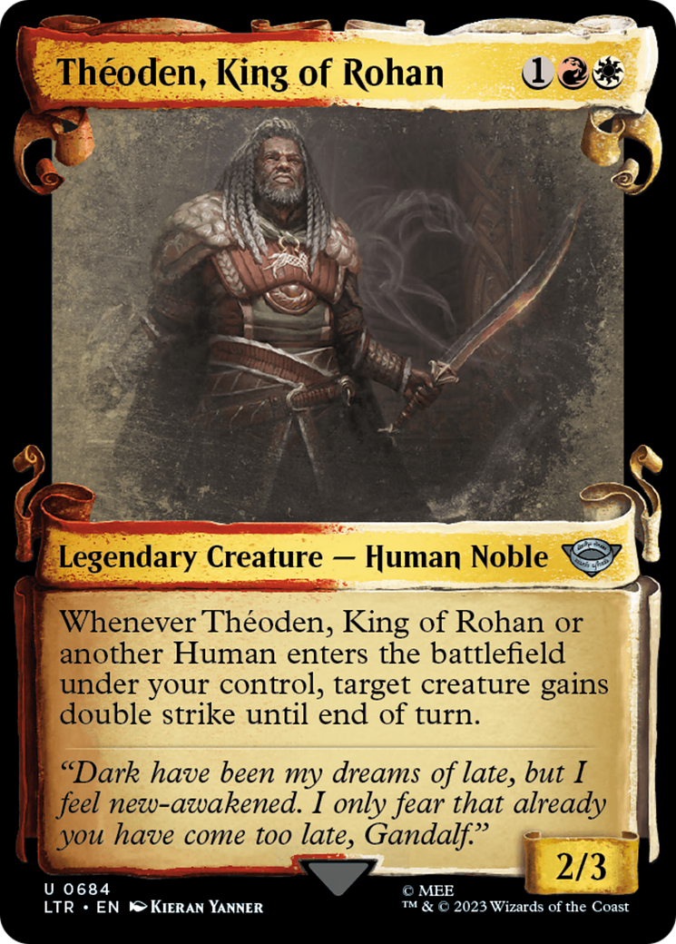 Théoden, King of Rohan (LTR-684) - The Lord of the Rings: Tales of Middle-earth: (Showcase) - Premium MTG Single from Wizards of the Coast - Just $0.08! Shop now at Game Crave Tournament Store