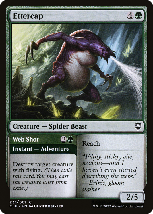 Ettercap // Web Shot (CLB-231) - Commander Legends: Battle for Baldur's Gate - Premium MTG Single from Wizards of the Coast - Just $0.08! Shop now at Game Crave Tournament Store