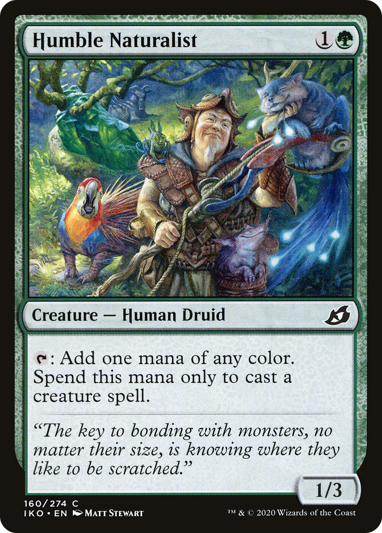 Humble Naturalist (IKO-160) - Ikoria: Lair of Behemoths Foil - Premium MTG Single from Wizards of the Coast - Just $0.08! Shop now at Game Crave Tournament Store