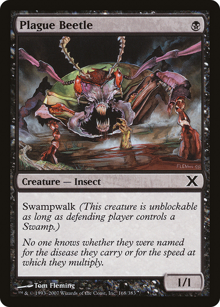 Plague Beetle (10E-168) - Tenth Edition - Premium MTG Single from Wizards of the Coast - Just $0.08! Shop now at Game Crave Tournament Store