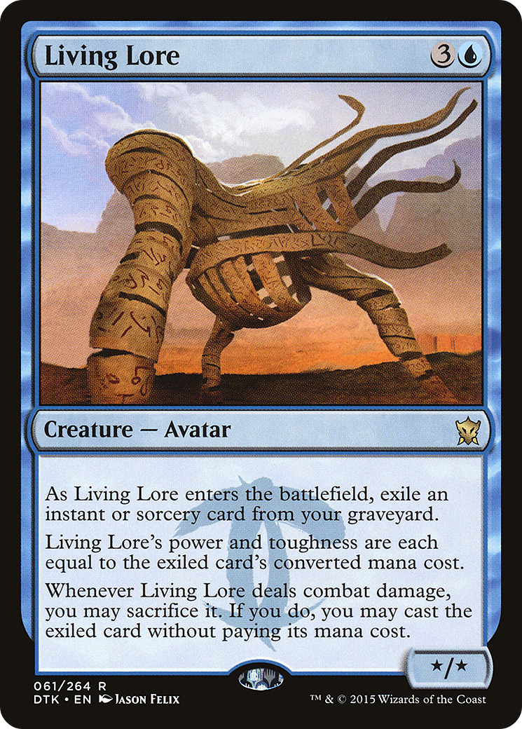 Living Lore (DTK-061) - Dragons of Tarkir - Premium MTG Single from Wizards of the Coast - Just $0.08! Shop now at Game Crave Tournament Store