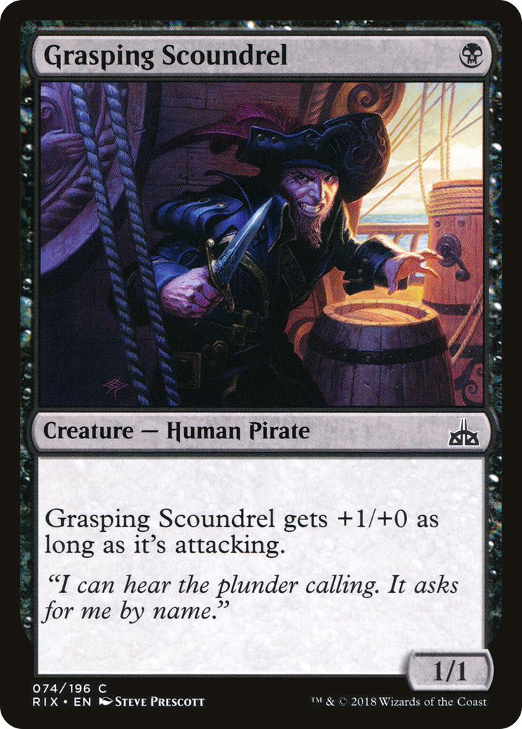 Grasping Scoundrel (RIX-074) - Rivals of Ixalan - Premium MTG Single from Wizards of the Coast - Just $0.08! Shop now at Game Crave Tournament Store