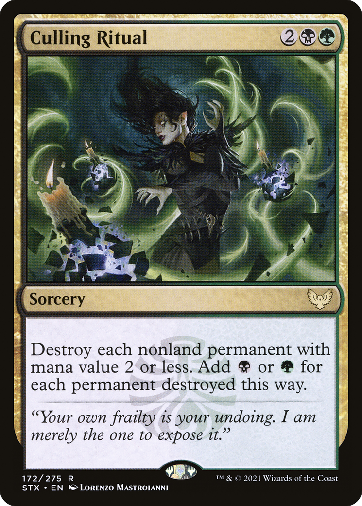 Culling Ritual (STX-172) - Strixhaven: School of Mages Foil - Premium MTG Single from Wizards of the Coast - Just $0.56! Shop now at Game Crave Tournament Store