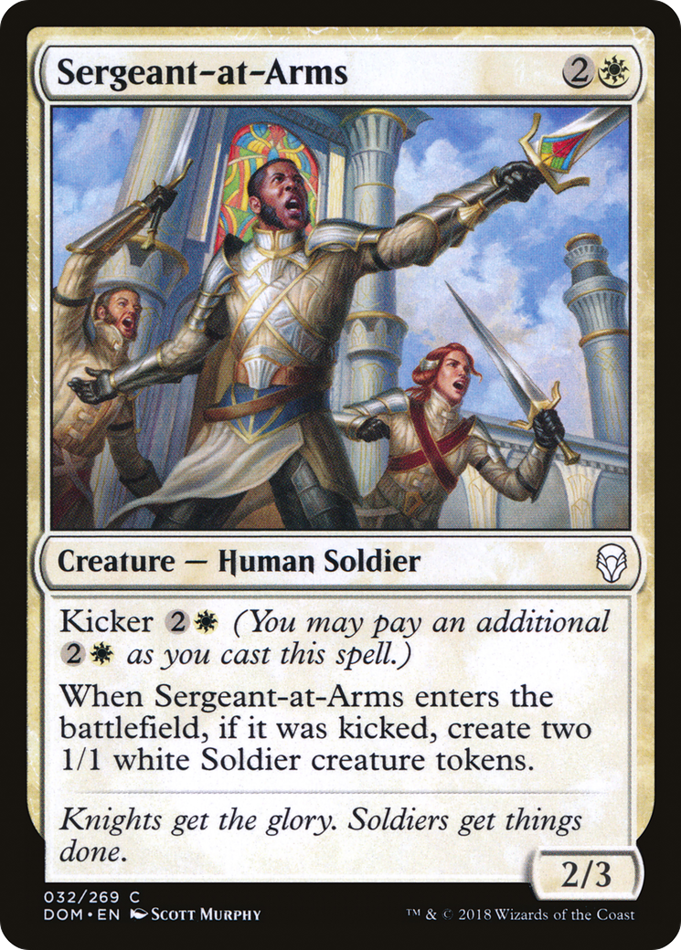 Sergeant-at-Arms (DOM-032) - Dominaria - Premium MTG Single from Wizards of the Coast - Just $0.08! Shop now at Game Crave Tournament Store