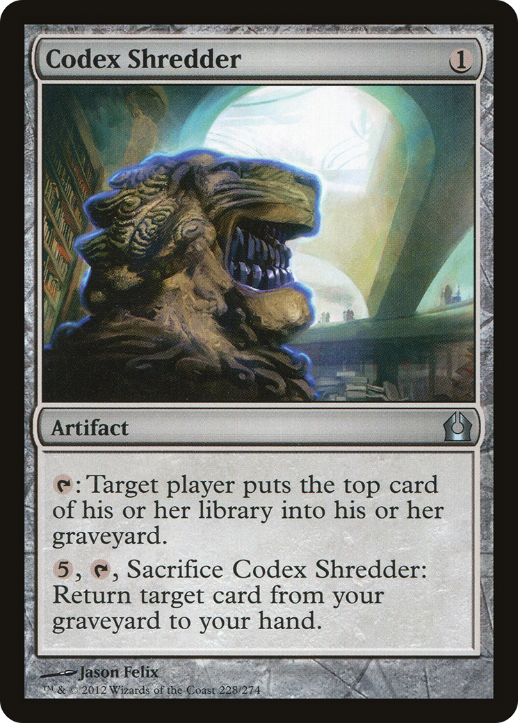 Codex Shredder (RTR-228) - Return to Ravnica - Premium MTG Single from Wizards of the Coast - Just $0.08! Shop now at Game Crave Tournament Store