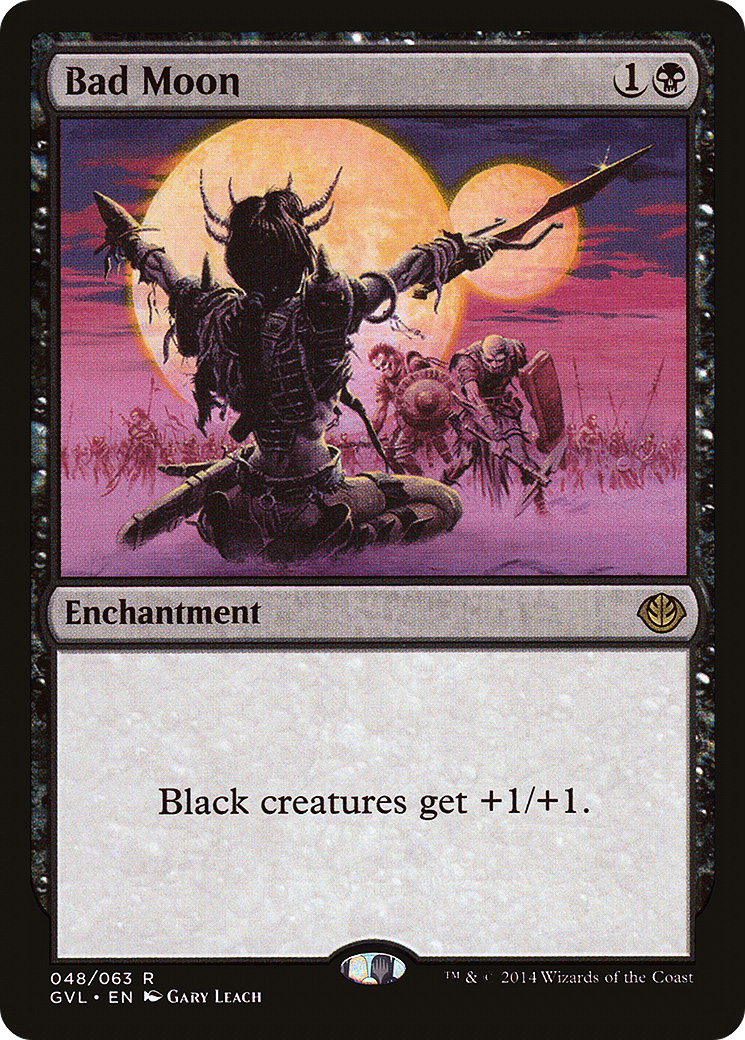 Bad Moon (GVL-048) - Duel Decks Anthology: Garruk vs. Liliana - Premium MTG Single from Wizards of the Coast - Just $0.77! Shop now at Game Crave Tournament Store