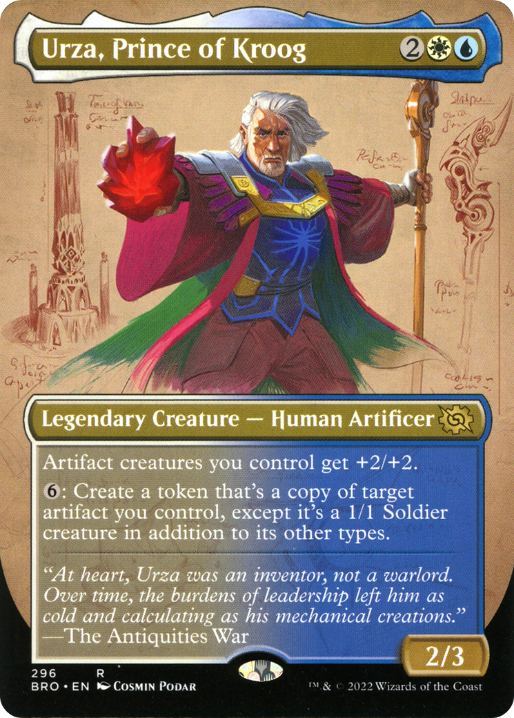Urza, Prince of Kroog (BRO-296) - The Brothers' War (Borderless) - Premium MTG Single from Wizards of the Coast - Just $0.28! Shop now at Game Crave Tournament Store