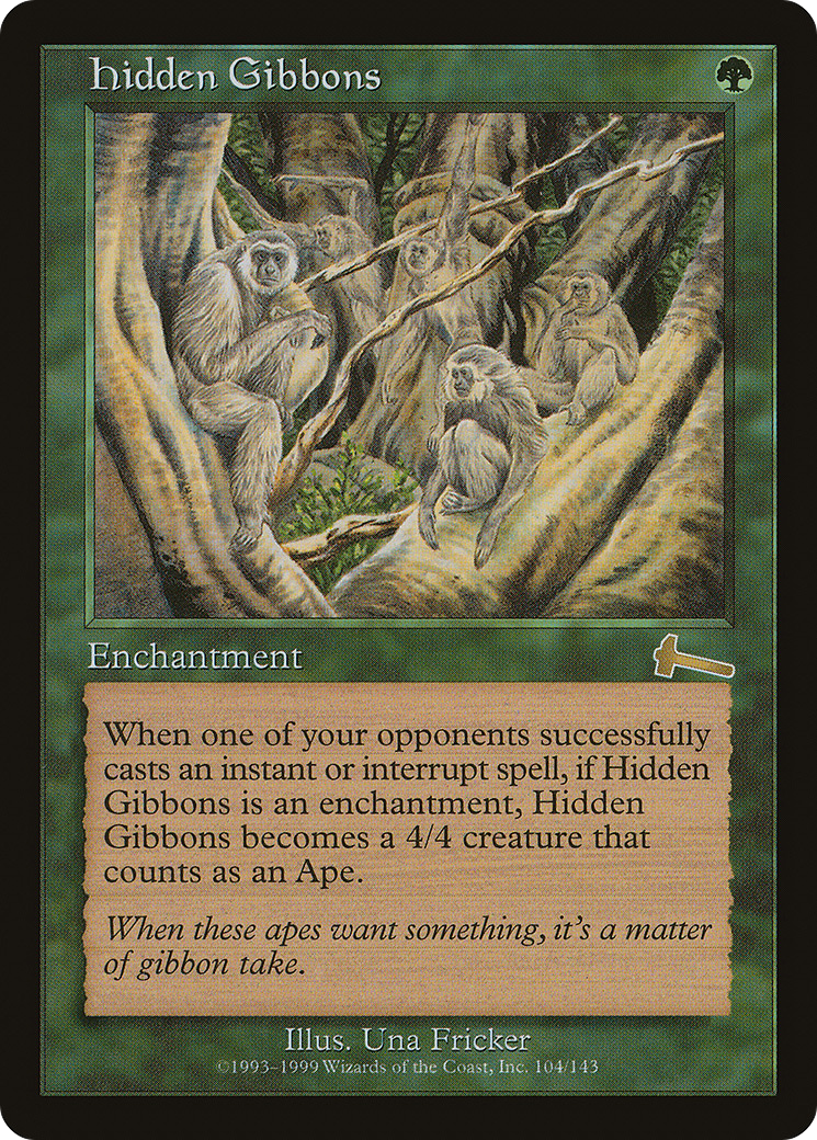 Hidden Gibbons (ULG-104) - Urza's Legacy Foil - Premium MTG Single from Wizards of the Coast - Just $8.66! Shop now at Game Crave Tournament Store