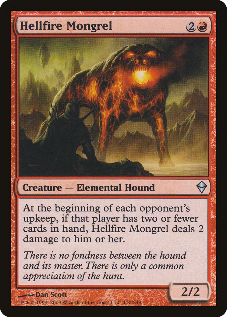 Hellfire Mongrel (ZEN-130) - Zendikar Foil - Premium MTG Single from Wizards of the Coast - Just $0.11! Shop now at Game Crave Tournament Store