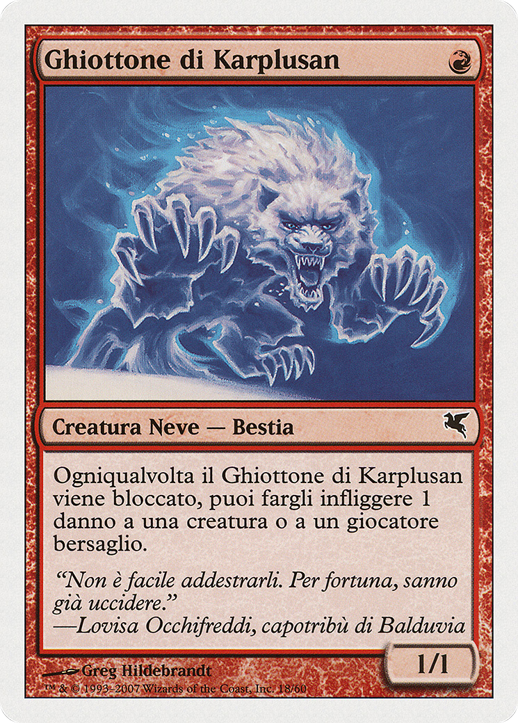 Karplusan Wolverine (PSAL-K18) - Salvat 2005 - Premium MTG Single from Wizards of the Coast - Just $0! Shop now at Game Crave Tournament Store