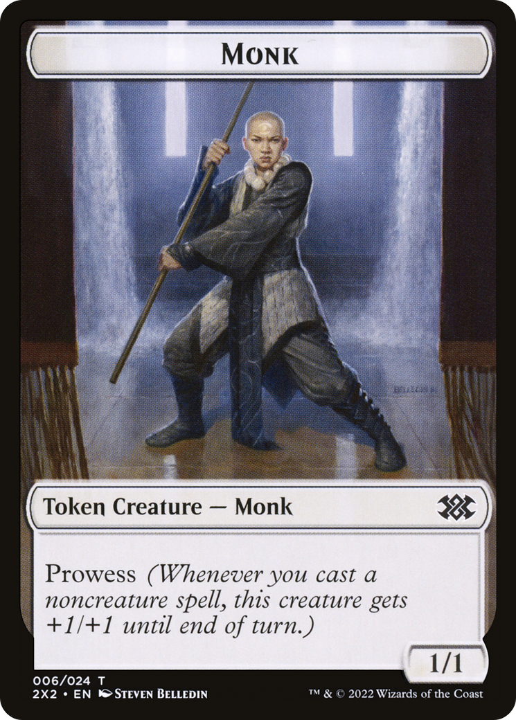 Monk (T2X2-006) - Double Masters 2022 Tokens - Premium MTG Single from Wizards of the Coast - Just $0! Shop now at Game Crave Tournament Store
