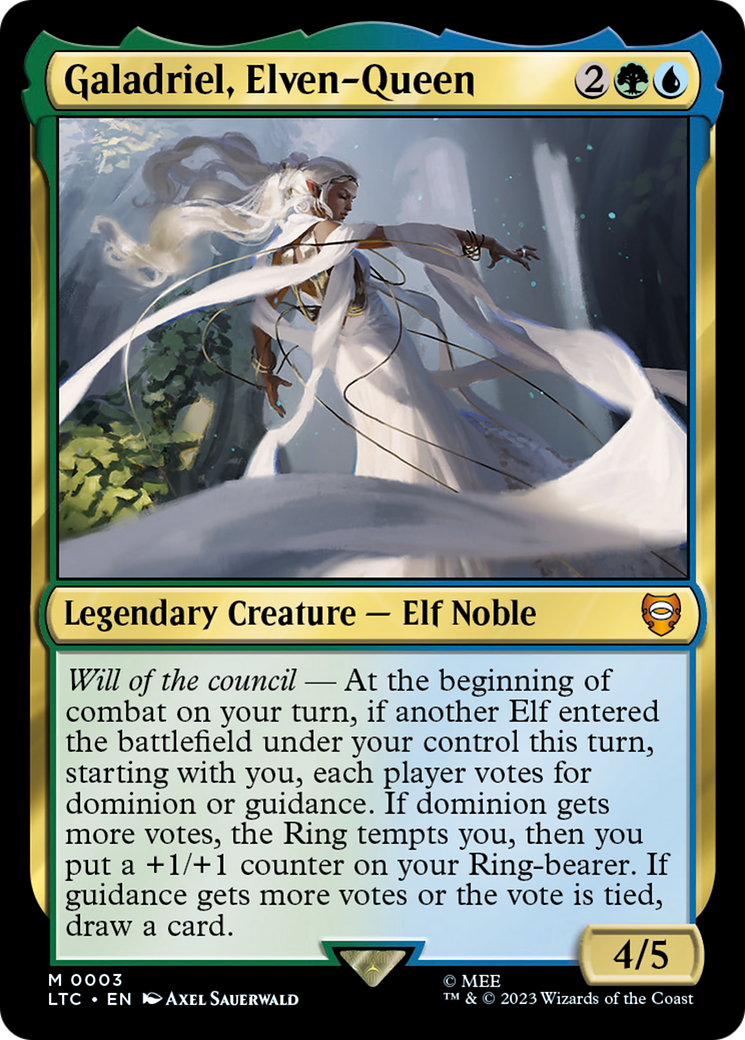 Galadriel, Elven-Queen (LTC-003) - Tales of Middle-earth Commander - Premium MTG Single from Wizards of the Coast - Just $0.08! Shop now at Game Crave Tournament Store