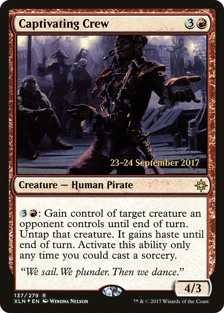 Captivating Crew (PXLN-137S) - Ixalan Promos Foil - Premium MTG Single from Wizards of the Coast - Just $1.01! Shop now at Game Crave Tournament Store