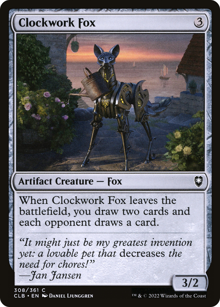 Clockwork Fox (CLB-308) - Commander Legends: Battle for Baldur's Gate - Premium MTG Single from Wizards of the Coast - Just $0.25! Shop now at Game Crave Tournament Store
