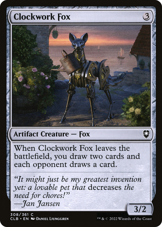 Clockwork Fox (CLB-308) - Commander Legends: Battle for Baldur's Gate - Premium MTG Single from Wizards of the Coast - Just $0.25! Shop now at Game Crave Tournament Store
