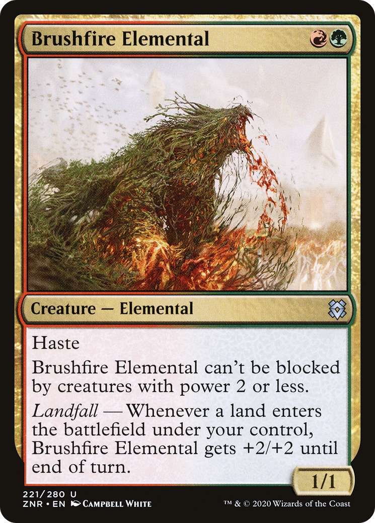 Brushfire Elemental (ZNR-221) - Zendikar Rising - Premium MTG Single from Wizards of the Coast - Just $0.08! Shop now at Game Crave Tournament Store