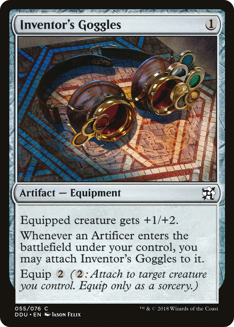 Inventor's Goggles (DDU-055) - Duel Decks: Elves vs. Inventors - Premium MTG Single from Wizards of the Coast - Just $0.23! Shop now at Game Crave Tournament Store
