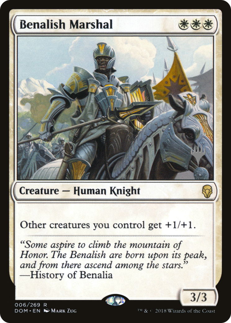 Benalish Marshal (PDOM-06P) - Dominaria Promos - Premium MTG Single from Wizards of the Coast - Just $3.54! Shop now at Game Crave Tournament Store