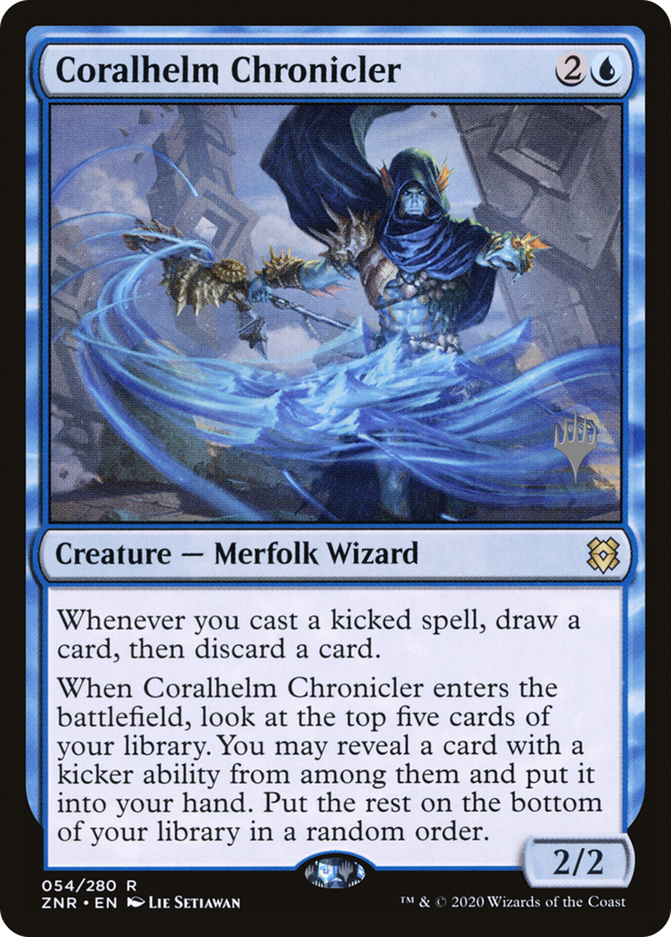 Coralhelm Chronicler (PZNR-54P) - Zendikar Rising Promos Foil - Premium MTG Single from Wizards of the Coast - Just $0.08! Shop now at Game Crave Tournament Store