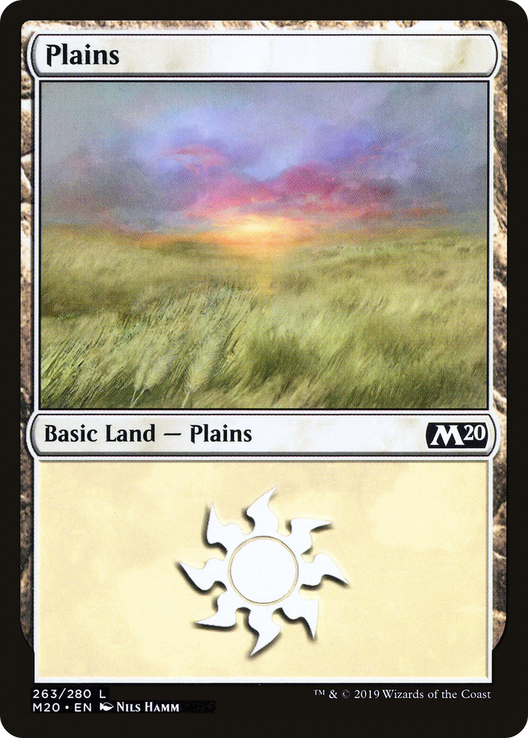 Plains (M20-263) - Core Set 2020 Foil - Premium MTG Single from Wizards of the Coast - Just $0.25! Shop now at Game Crave Tournament Store