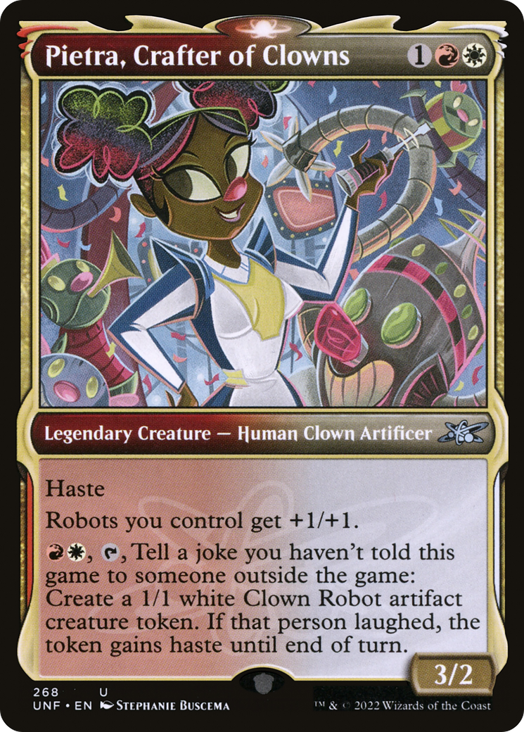 Pietra, Crafter of Clowns (UNF-268) - Unfinity: (Showcase) - Premium MTG Single from Wizards of the Coast - Just $0.08! Shop now at Game Crave Tournament Store