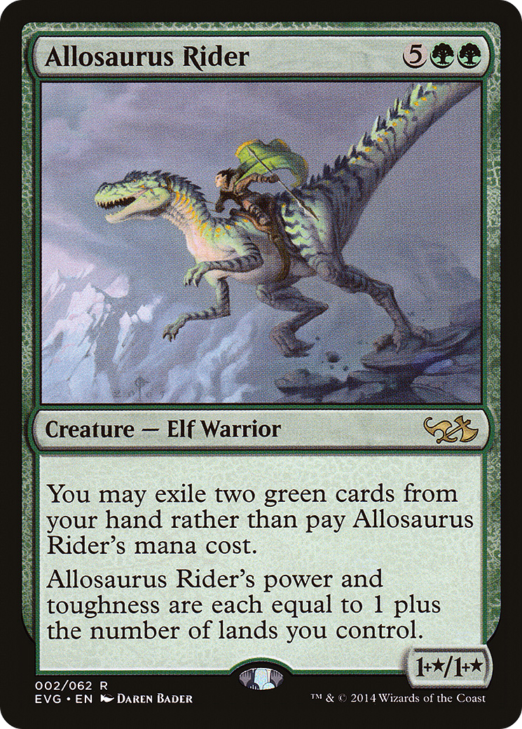 Allosaurus Rider (EVG-002) - Duel Decks Anthology: Elves vs. Goblins - Premium MTG Single from Wizards of the Coast - Just $1.07! Shop now at Game Crave Tournament Store