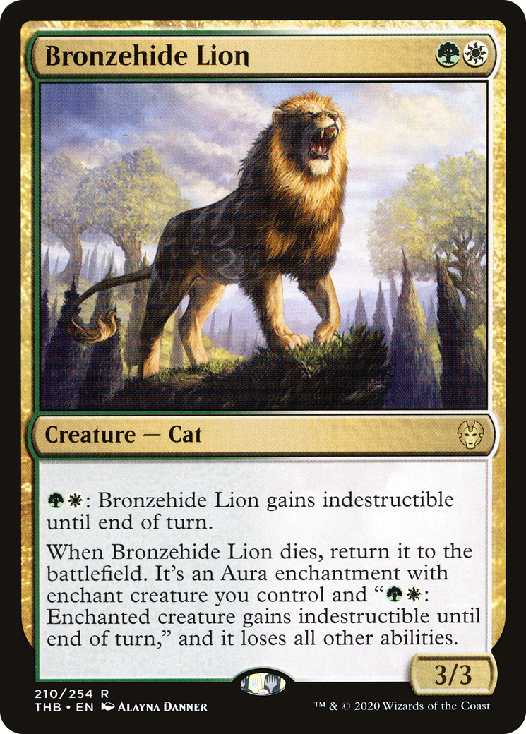 Bronzehide Lion (THB-210) - Theros Beyond Death - Premium MTG Single from Wizards of the Coast - Just $0.08! Shop now at Game Crave Tournament Store