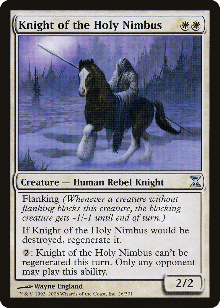Knight of the Holy Nimbus (TSP-026) - Time Spiral - Premium MTG Single from Wizards of the Coast - Just $0.08! Shop now at Game Crave Tournament Store