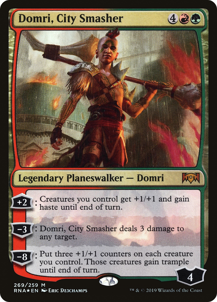 Domri, City Smasher (RNA-269) - Ravnica Allegiance Foil - Premium MTG Single from Wizards of the Coast - Just $0.12! Shop now at Game Crave Tournament Store