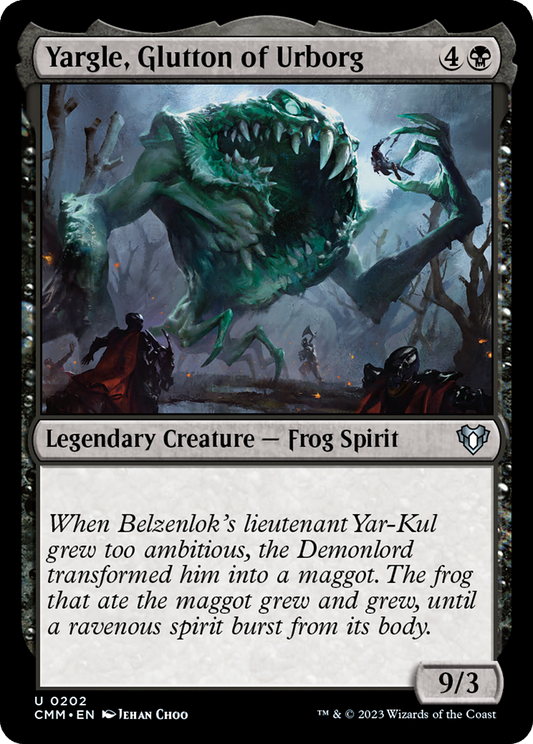Yargle, Glutton of Urborg (CMM-202) - Commander Masters - Premium MTG Single from Wizards of the Coast - Just $0.08! Shop now at Game Crave Tournament Store