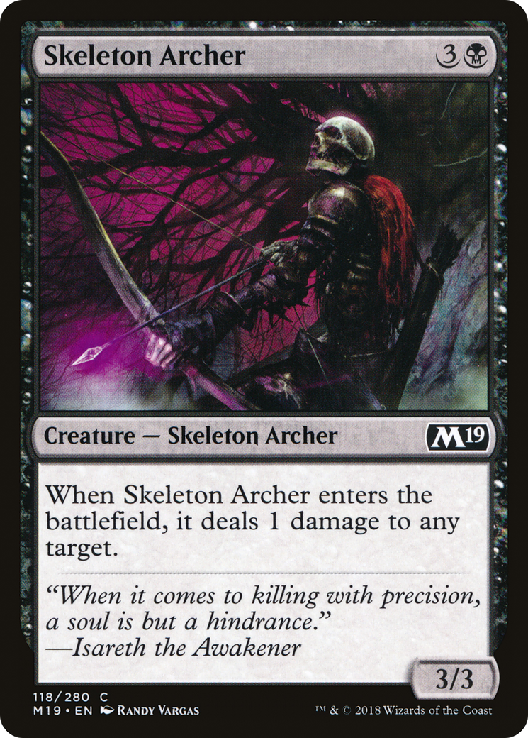 Skeleton Archer (M19-118) - Core Set 2019 - Premium MTG Single from Wizards of the Coast - Just $0.08! Shop now at Game Crave Tournament Store