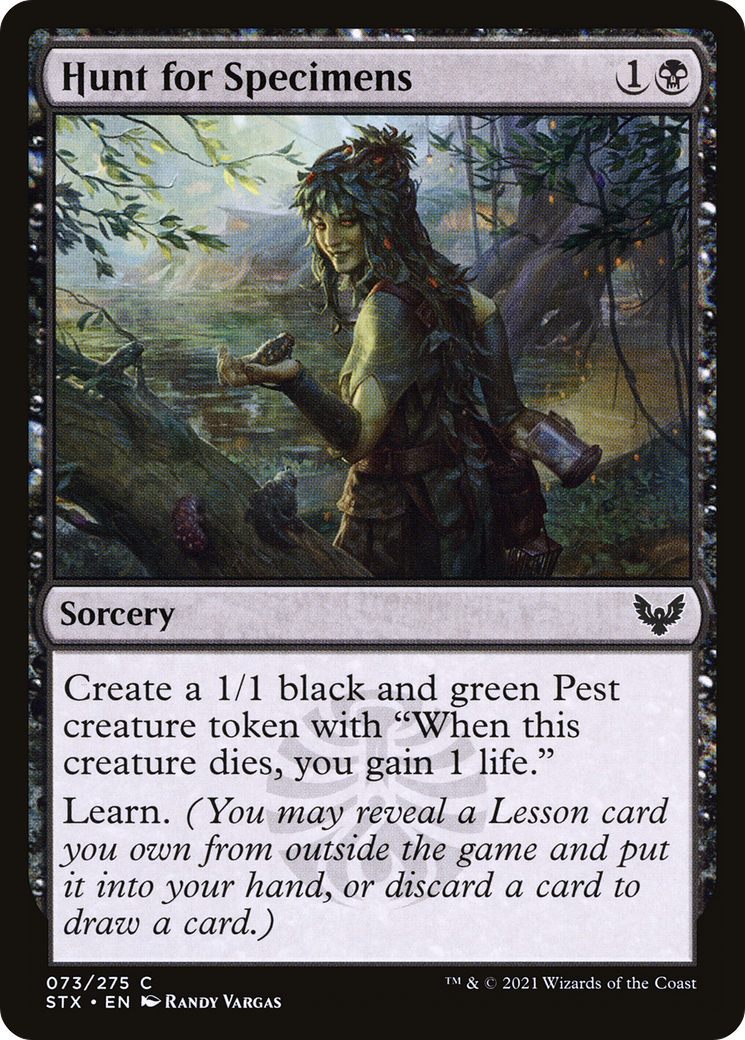 Hunt for Specimens (STX-073) - Strixhaven: School of Mages - Premium MTG Single from Wizards of the Coast - Just $0.08! Shop now at Game Crave Tournament Store