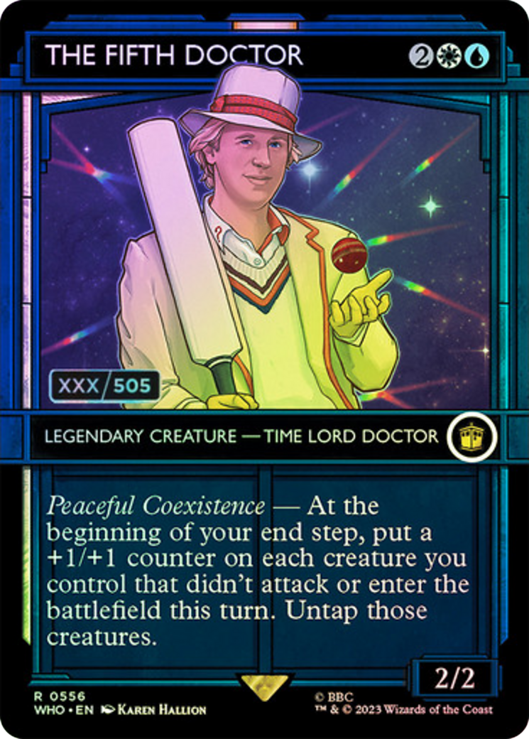 The Fifth Doctor (WHO-556Z) - Doctor Who: (Showcase) (Borderless) Foil - Premium MTG Single from Wizards of the Coast - Just $37.43! Shop now at Game Crave Tournament Store