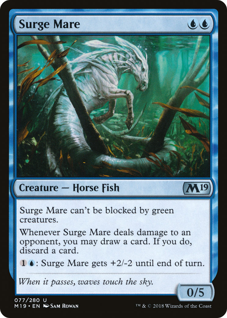 Surge Mare (M19-077) - Core Set 2019 Foil - Premium MTG Single from Wizards of the Coast - Just $0.30! Shop now at Game Crave Tournament Store