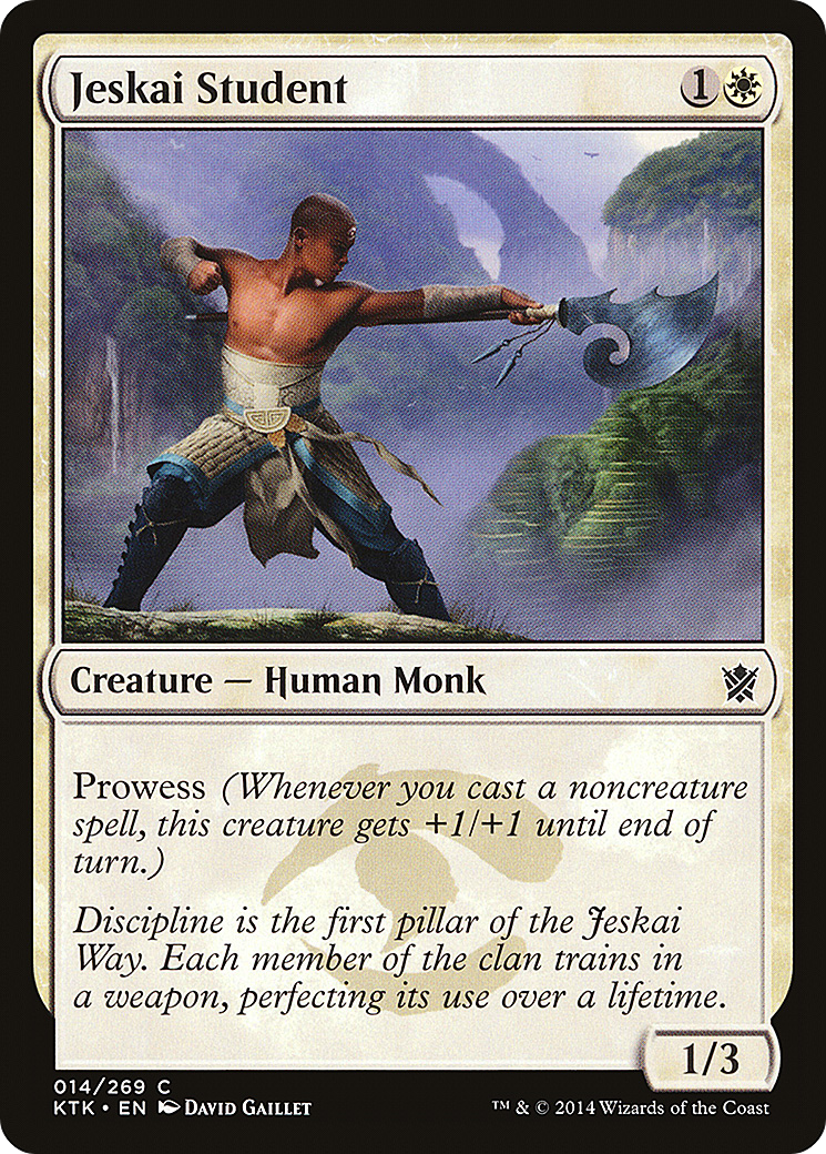 Jeskai Student (KTK-014) - Khans of Tarkir - Premium MTG Single from Wizards of the Coast - Just $0.25! Shop now at Game Crave Tournament Store