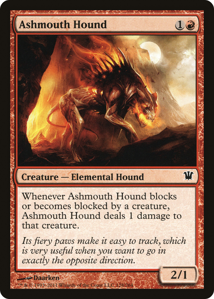 Ashmouth Hound (ISD-128) - Innistrad Foil - Premium MTG Single from Wizards of the Coast - Just $0.27! Shop now at Game Crave Tournament Store