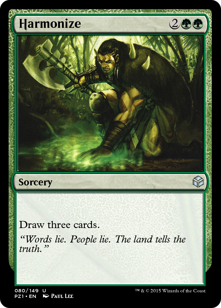 Harmonize (PZ1-080) - Legendary Cube Prize Pack - Premium MTG Single from Wizards of the Coast - Just $0! Shop now at Game Crave Tournament Store