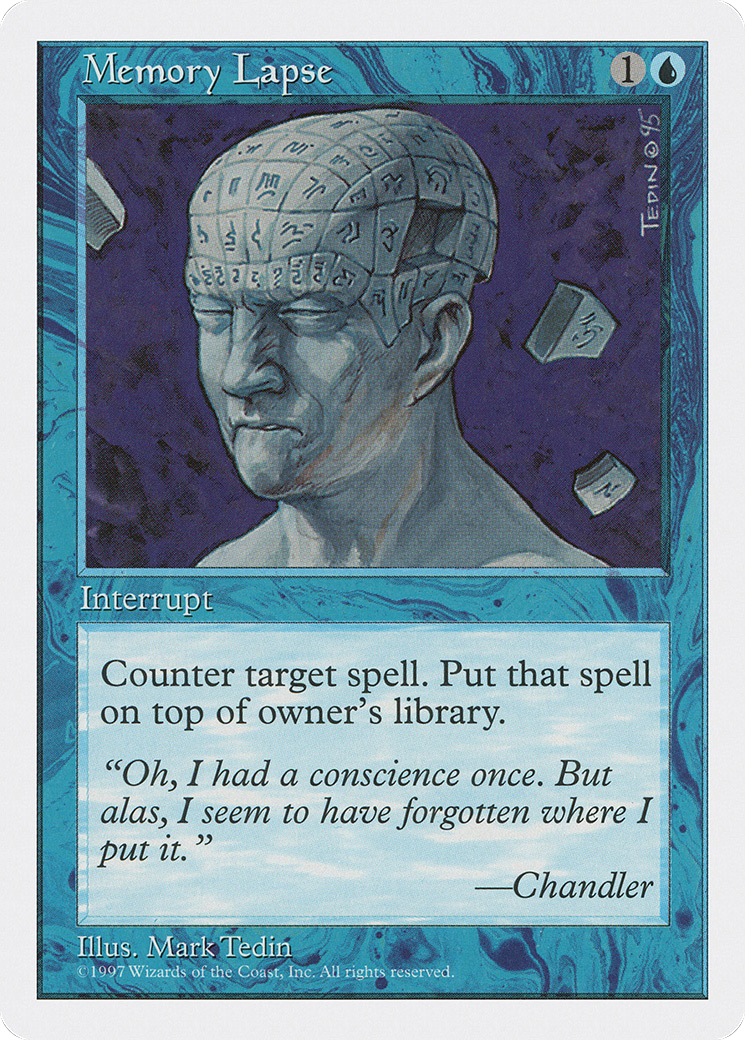 Memory Lapse (5ED-103) - Fifth Edition - Premium MTG Single from Wizards of the Coast - Just $0.42! Shop now at Game Crave Tournament Store