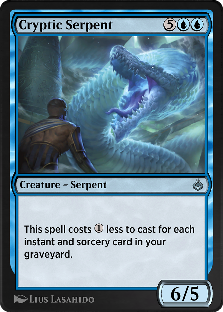 Cryptic Serpent (AKR-057) - Amonkhet Remastered - Premium MTG Single from Wizards of the Coast - Just $0! Shop now at Game Crave Tournament Store