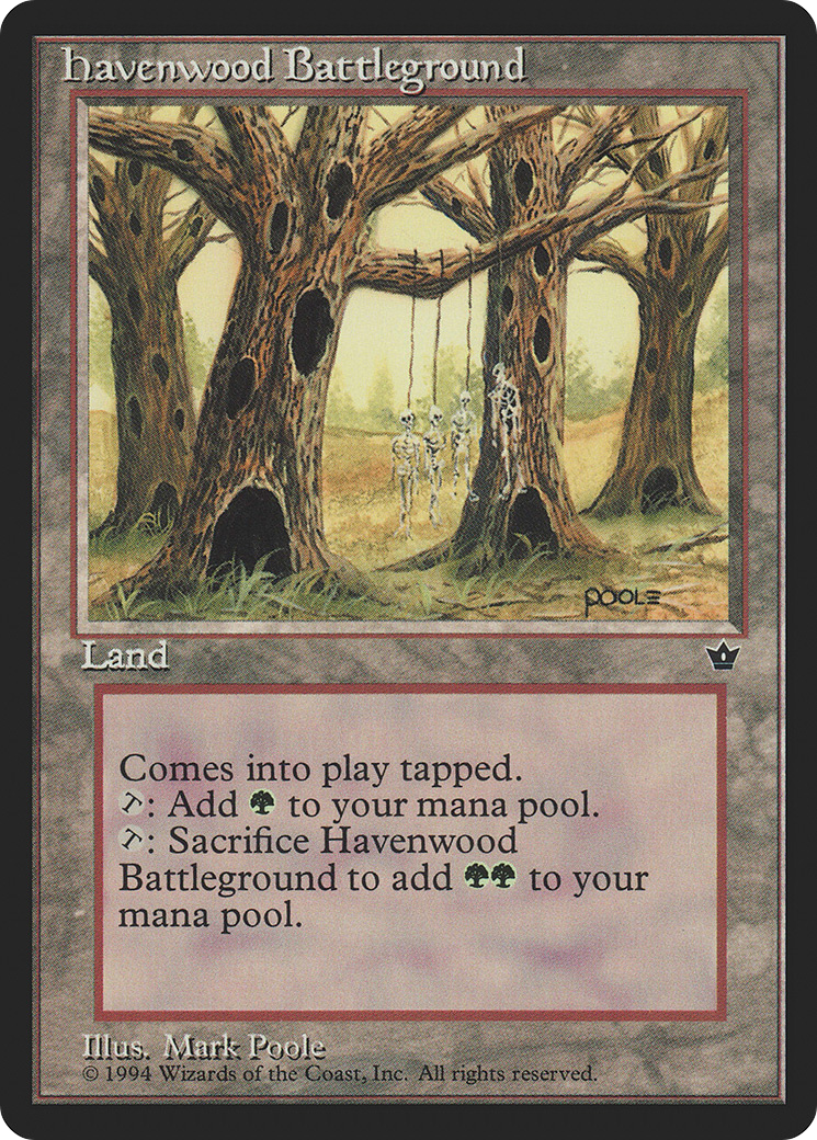 Havenwood Battleground (FEM-096) - Fallen Empires - Premium MTG Single from Wizards of the Coast - Just $0.11! Shop now at Game Crave Tournament Store